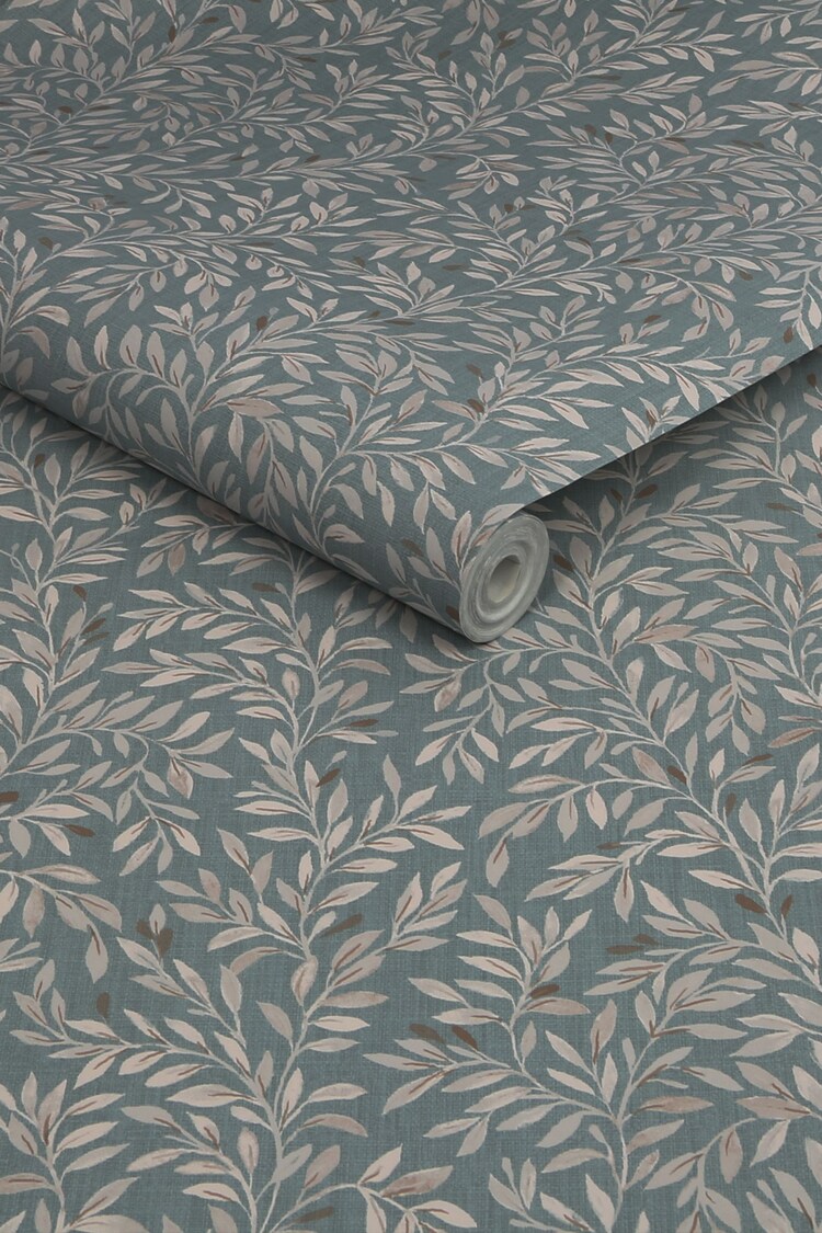 Papel pintado de 10 m con diseño de hojas y florecillas - Imagen 4 de 4