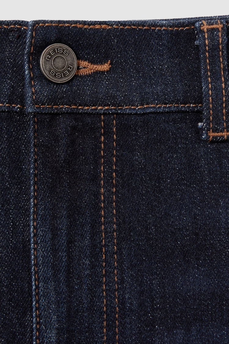 Cotton-Stretch Slim-Fit Jeans in Indigo Blue Wash - Image 6 of 6