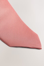 Orange Slim Textured Tie - Image 2 of 3