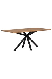 Barker and Stonehouse Brown Bodie Light Oak Wood 6 Seater Dining Table - Image 1 of 6