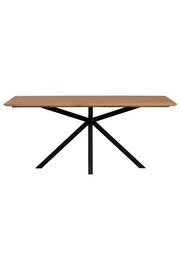Barker and Stonehouse Brown Bodie Light Oak Wood 6 Seater Dining Table - Image 2 of 6
