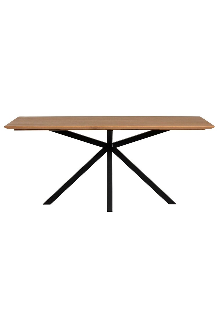 Barker and Stonehouse Brown Bodie Light Oak Wood 6 Seater Dining Table - Image 2 of 6