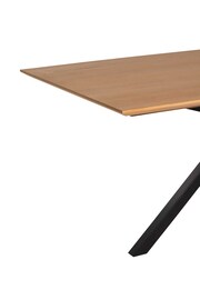 Barker and Stonehouse Brown Bodie Light Oak Wood 6 Seater Dining Table - Image 4 of 6