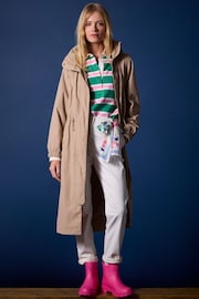 Hensley Tan Brown Waterproof Longline Coat with Packable Hood - Image 2 of 11