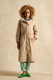 Hensley Tan Brown Waterproof Longline Coat with Packable Hood - Image 3 of 11