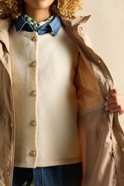 Hensley Tan Brown Waterproof Longline Coat with Packable Hood - Image 6 of 11