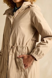 Hensley Tan Brown Waterproof Longline Coat with Packable Hood - Image 7 of 11