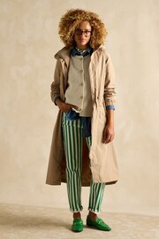 Hensley Tan Brown Waterproof Longline Coat with Packable Hood - Image 8 of 11