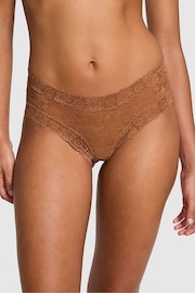 Caramel Nude Cheeky Floral Lace Knickers - Image 1 of 3