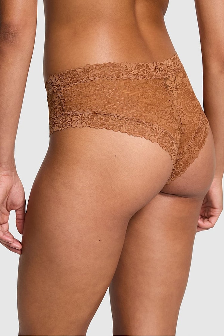 Caramel Nude Cheeky Floral Lace Knickers - Image 2 of 3