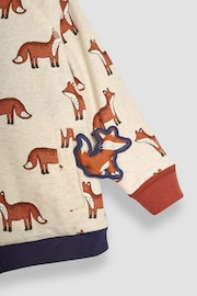 Jojo Maman Bébé Wendbares Kapuzensweatshirt mit Fuchs-Applikation - Bild 6 von 8