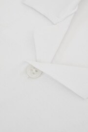 Cotton Jersey Buttoned Shirt in White - Image 6 of 6