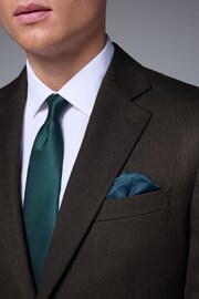 Brown Slim Fit Textured Suit Jacket - Image 4 of 5
