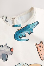 Neutral Safari Animals Baby Weaning And Feeding Sleeved Bib - Image 4 of 7