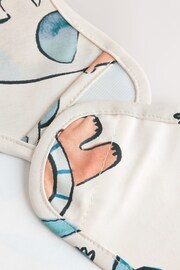 Neutral Safari Animals Baby Weaning And Feeding Sleeved Bib - Image 7 of 7