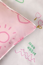 2 Pack Flower/Heart Character Icons Duvet Cover and Pillowcase Set - Image 6 of 6