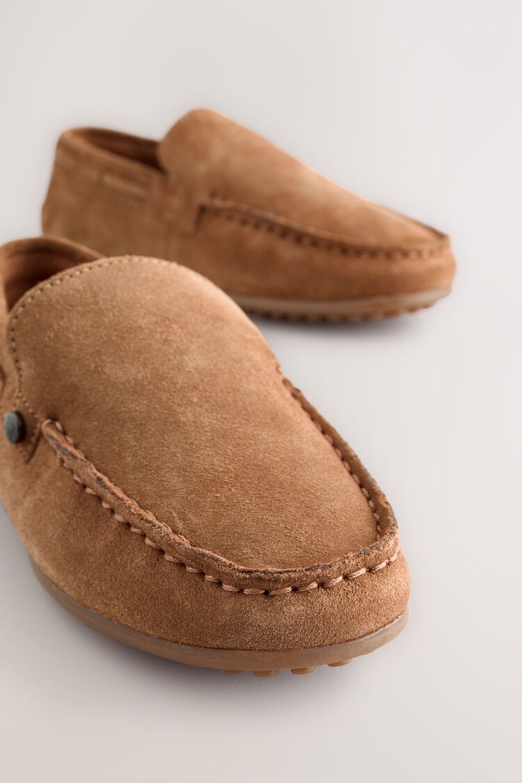 Suede Tan Brown Standard Fit (F) Loafers - Image 5 of 5