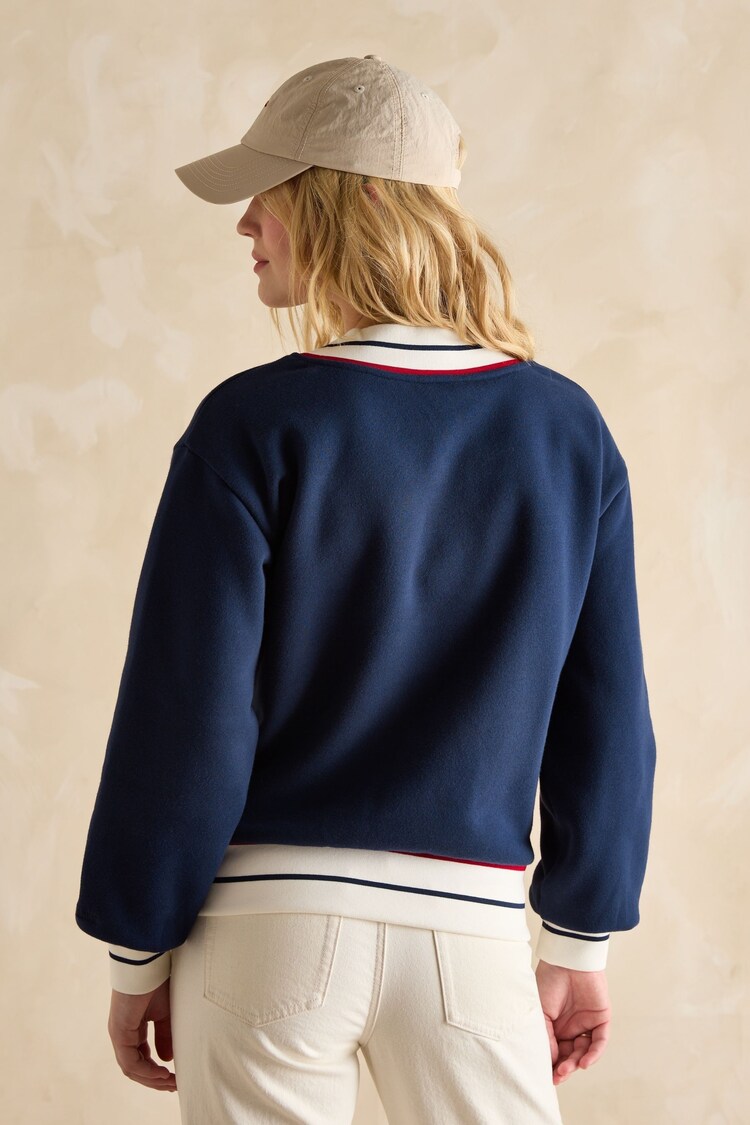 Varsity Navy Embroidered Sweatshirt - Image 2 of 7