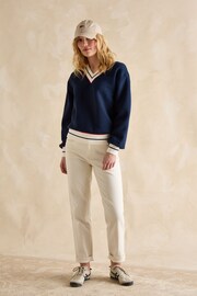 Varsity Navy Embroidered Sweatshirt - Image 6 of 7