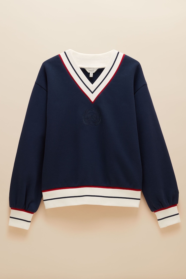 Varsity Navy Embroidered Sweatshirt - Image 7 of 7