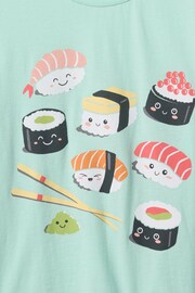 Green Sushi Graphic Short Sleeve Crew Neck T-Shirt (4-13yrs) - Image 4 of 4
