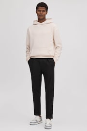 Casual Fit Cotton Hoodie in Off White - Image 6 of 6