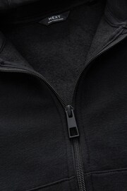 Black Plain Zip Through Hoodie (3-16yrs) - Image 3 of 4