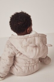 The White Company Natural Star Pebble Quilted Pramsuit - Image 2 of 6