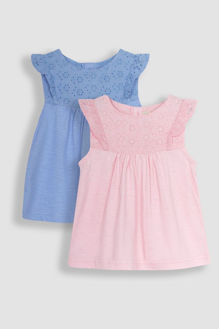 Blue & Pink 2-Pack Pretty Embroidered Tops - Image 1 of 4