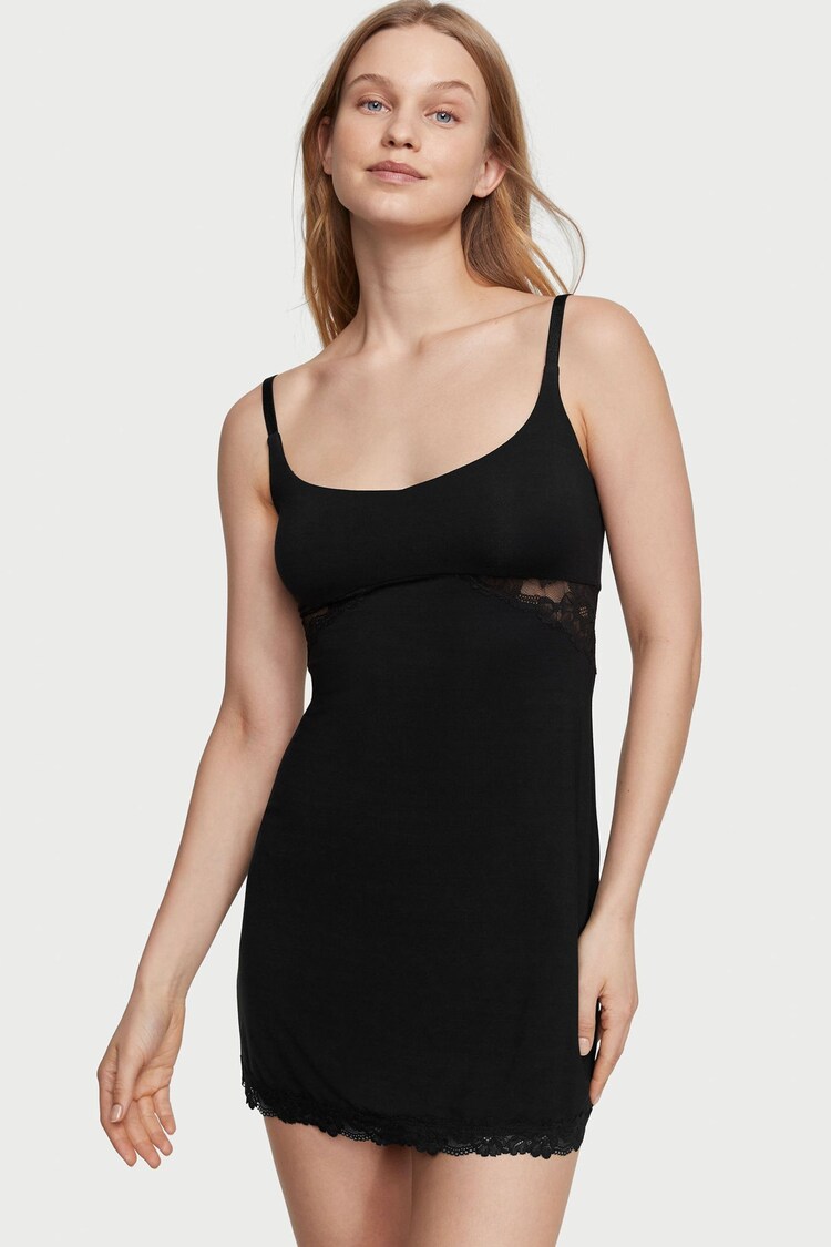 Black Modal Sweetheart Slip - Image 1 of 2