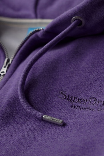 Superdry Purple Essential Logo Zip Hoodie