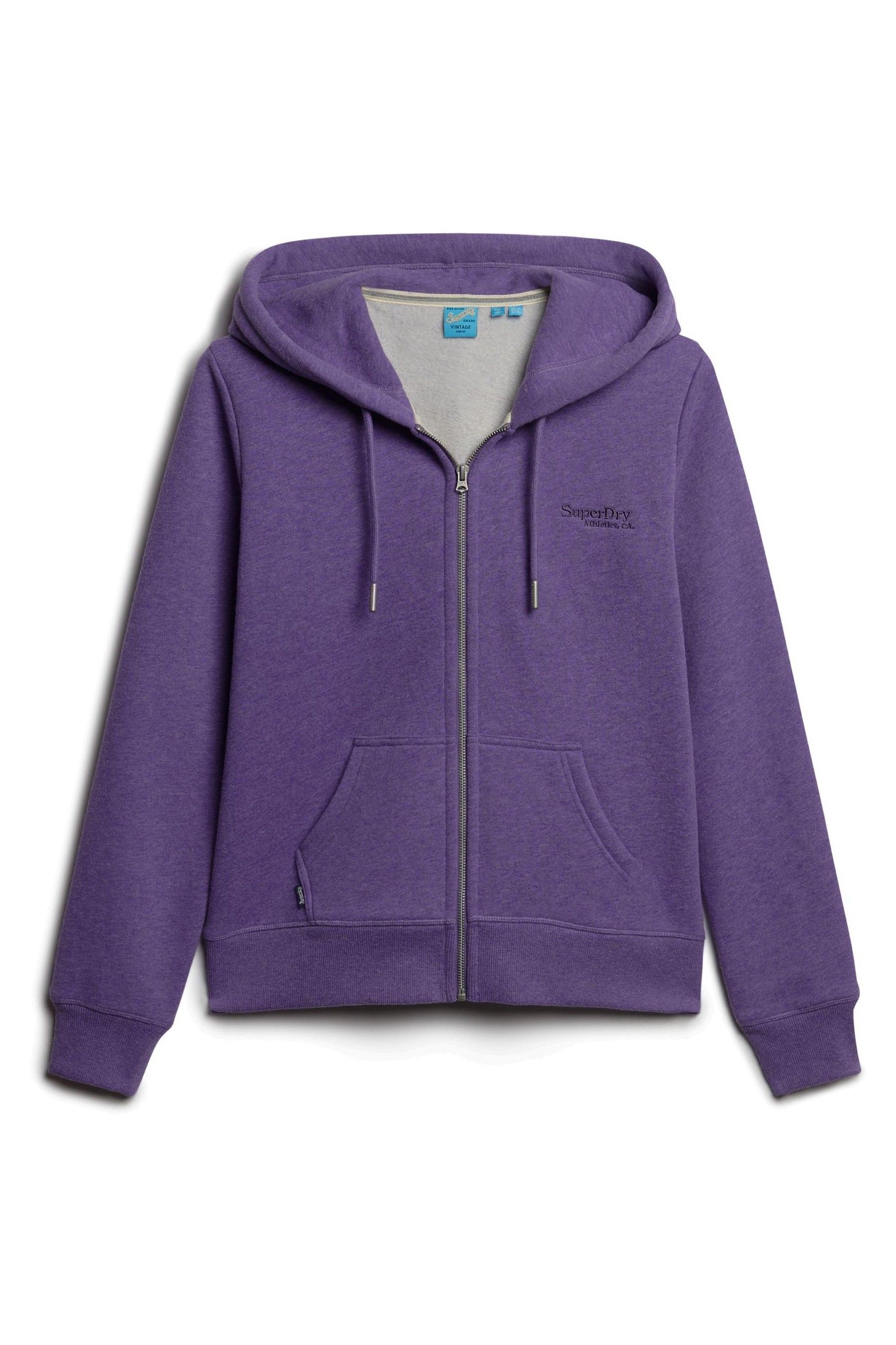Buy Superdry Purple Essential Logo Zip Hoodie from the Next UK online shop