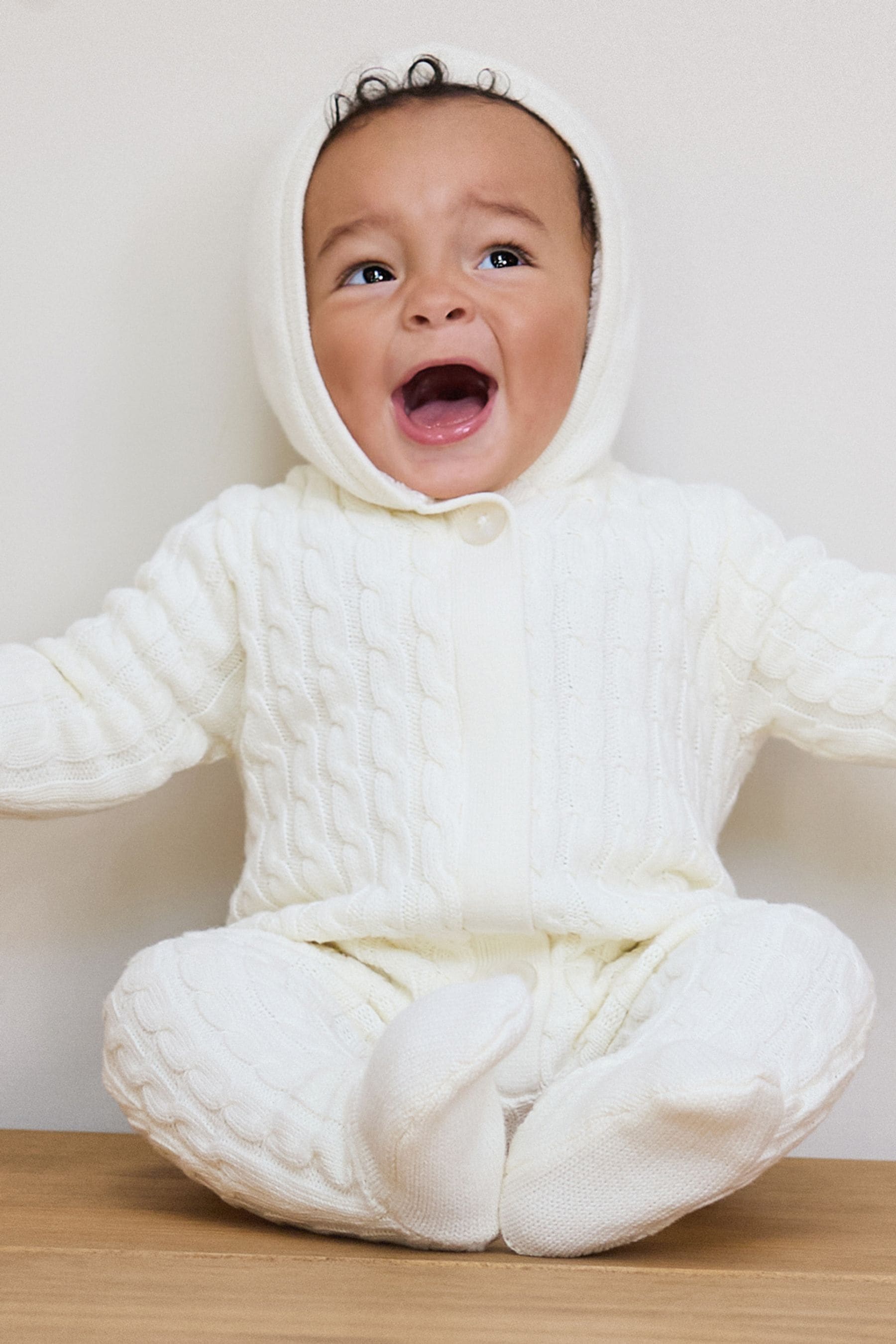 Buy The Little Tailor Baby 100 Cotton Soft Knitted Pramsuit from the Next UK online shop