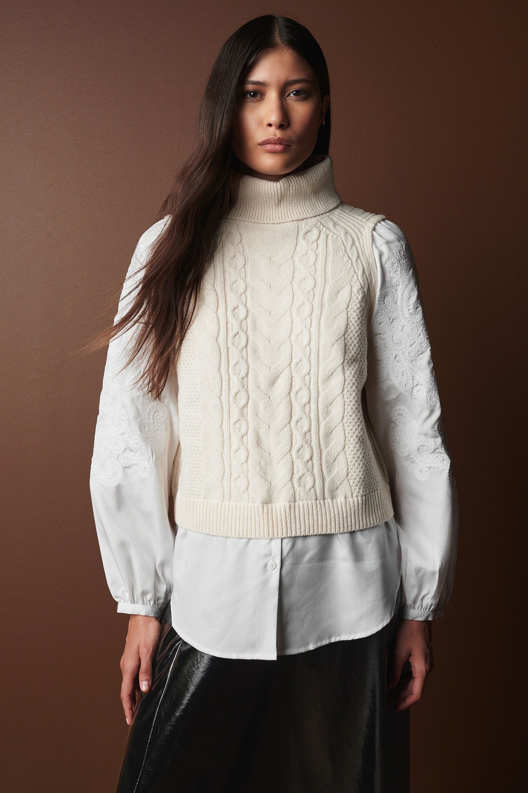 Buy Ecru White Premium Lambswool Cable Layer Jumper from Next Luxembourg