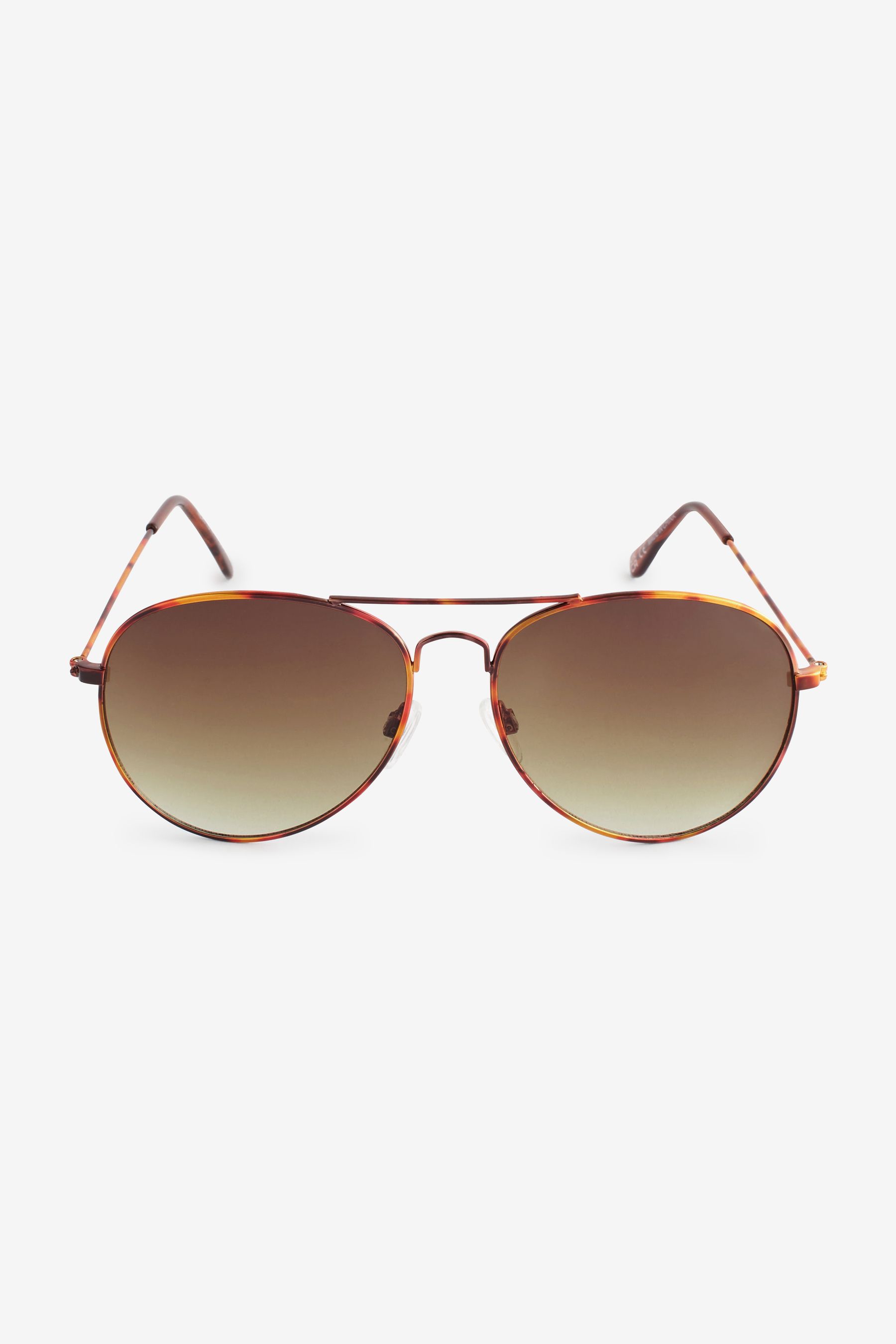 Buy Tortoiseshell Brown Classic Aviator Style Sunglasses from the Next UK online shop