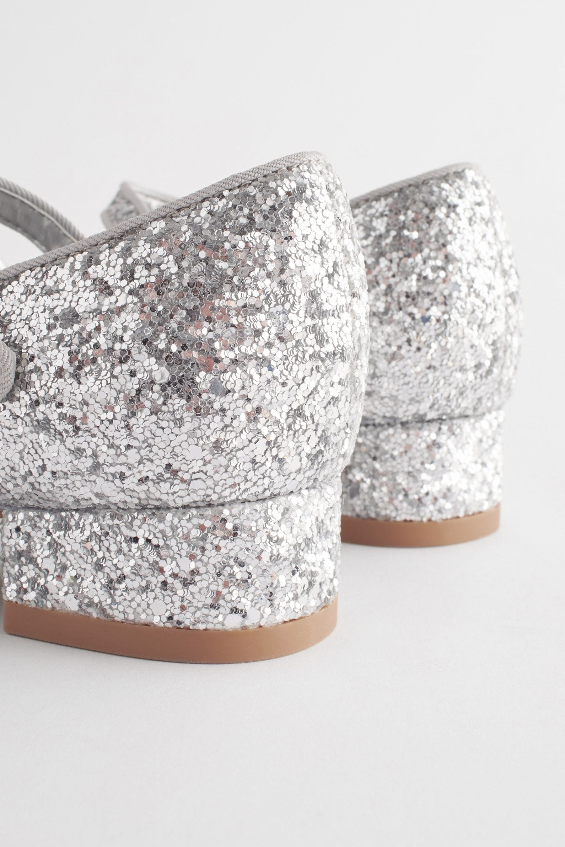 Buy Silver Glitter Bow Mary Jane Occasion Heel Shoes from Next Canada