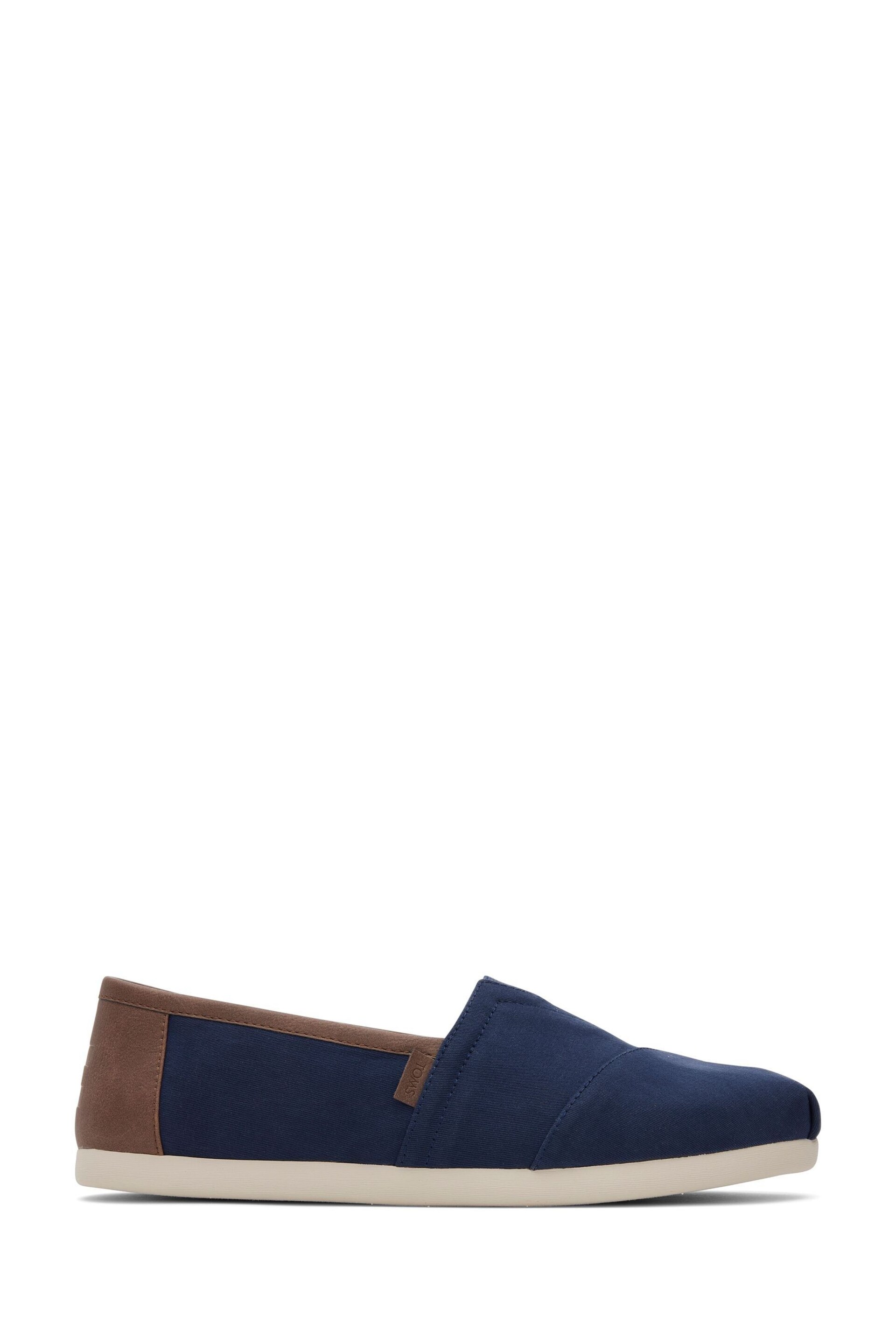 TOMS Vegan Alpargata Shoes in Navy Twill - Image 1 of 6