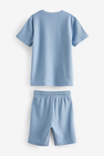 Blue Texture Short and Tshirt Set (3-16yrs)