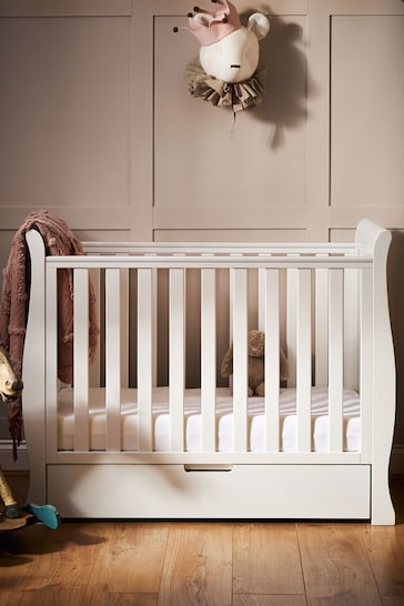 Obaby White Stamford Space Saver Cot Bed