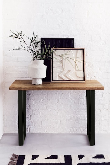 French Connection Natural Mango Wood Laredo Console Table