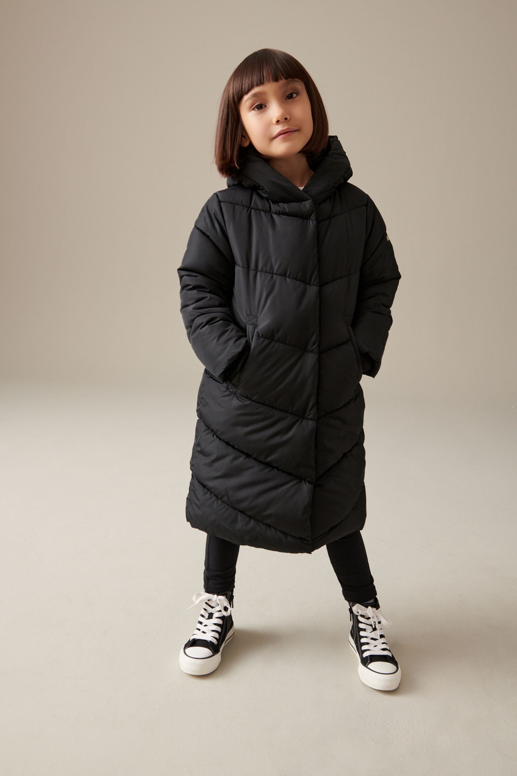 Faux fur puffer jacket black sales