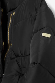 Black Regular Length Shower Resistant Chevron Duvet Padded Coat (3-16yrs) - Image 7 of 10