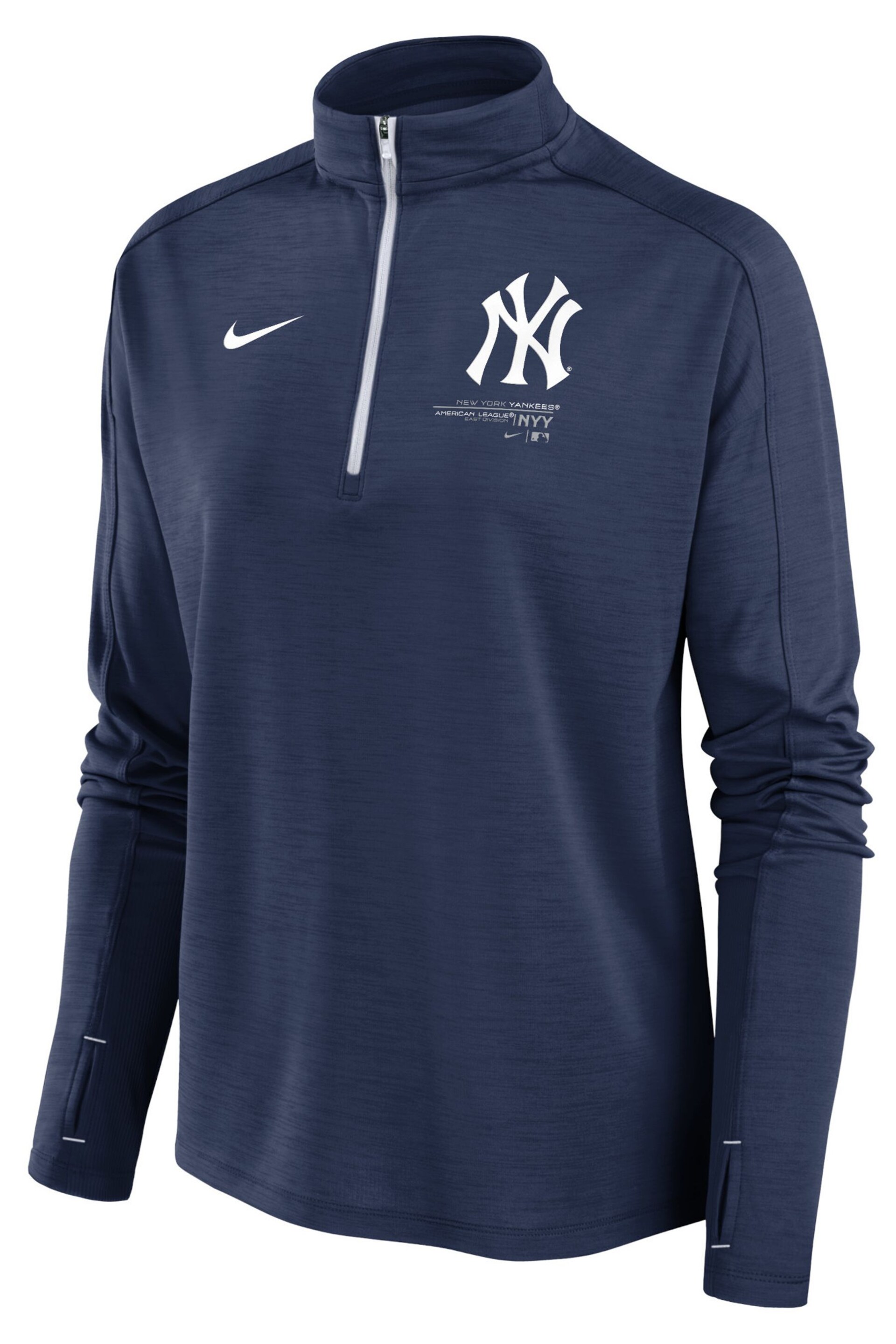 Nike Blue New York Yankees Long Sleeve Pacer Top Womens - Image 2 of 3