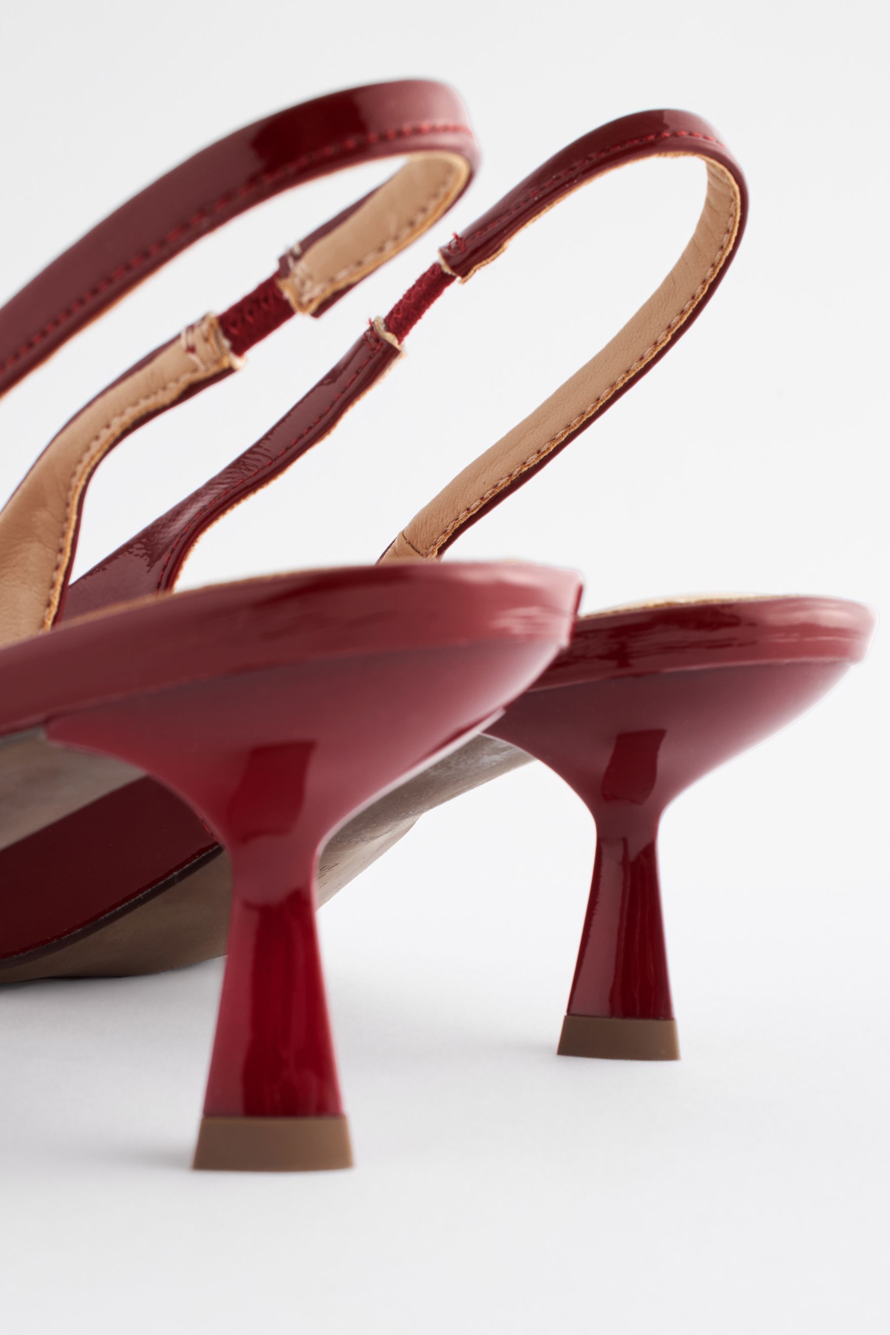 Red kitten heels wide fit hot sale