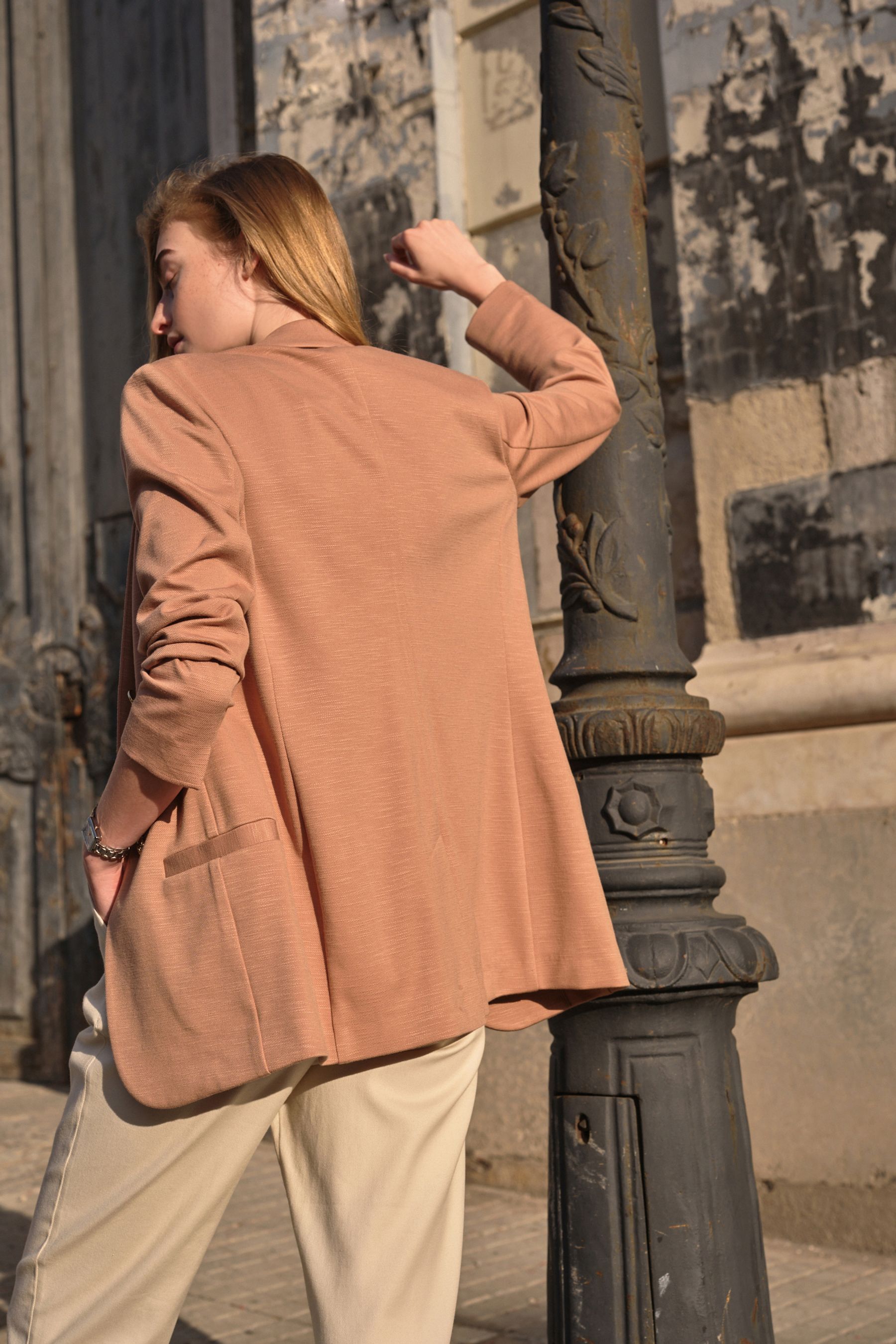 Camel tan blazer shop