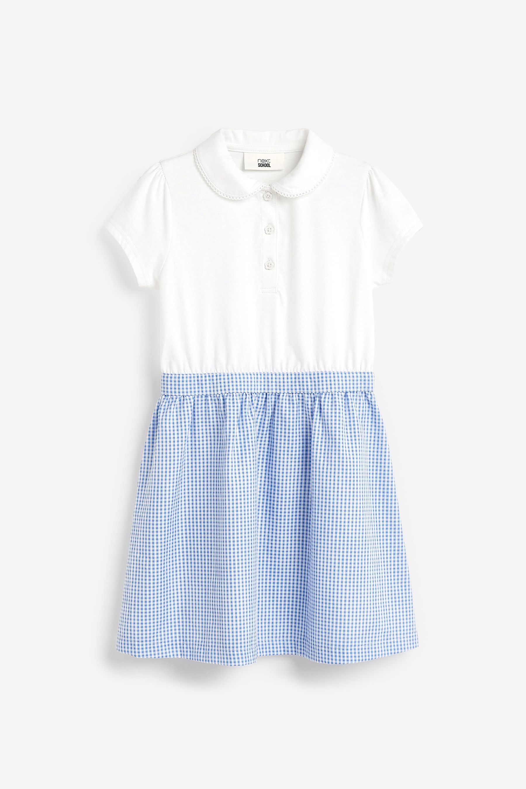 Blue Gingham 100 Cotton School Skirt Dress 3 14yrs