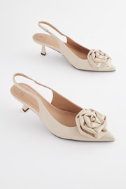 Bone Regular/Wide Fit Forever Comfort® Corsage Slingback Kitten Heels - Image 1 of 7