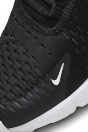 Nike Black/White Youth Air Max 270 Trainers - Image 5 of 7