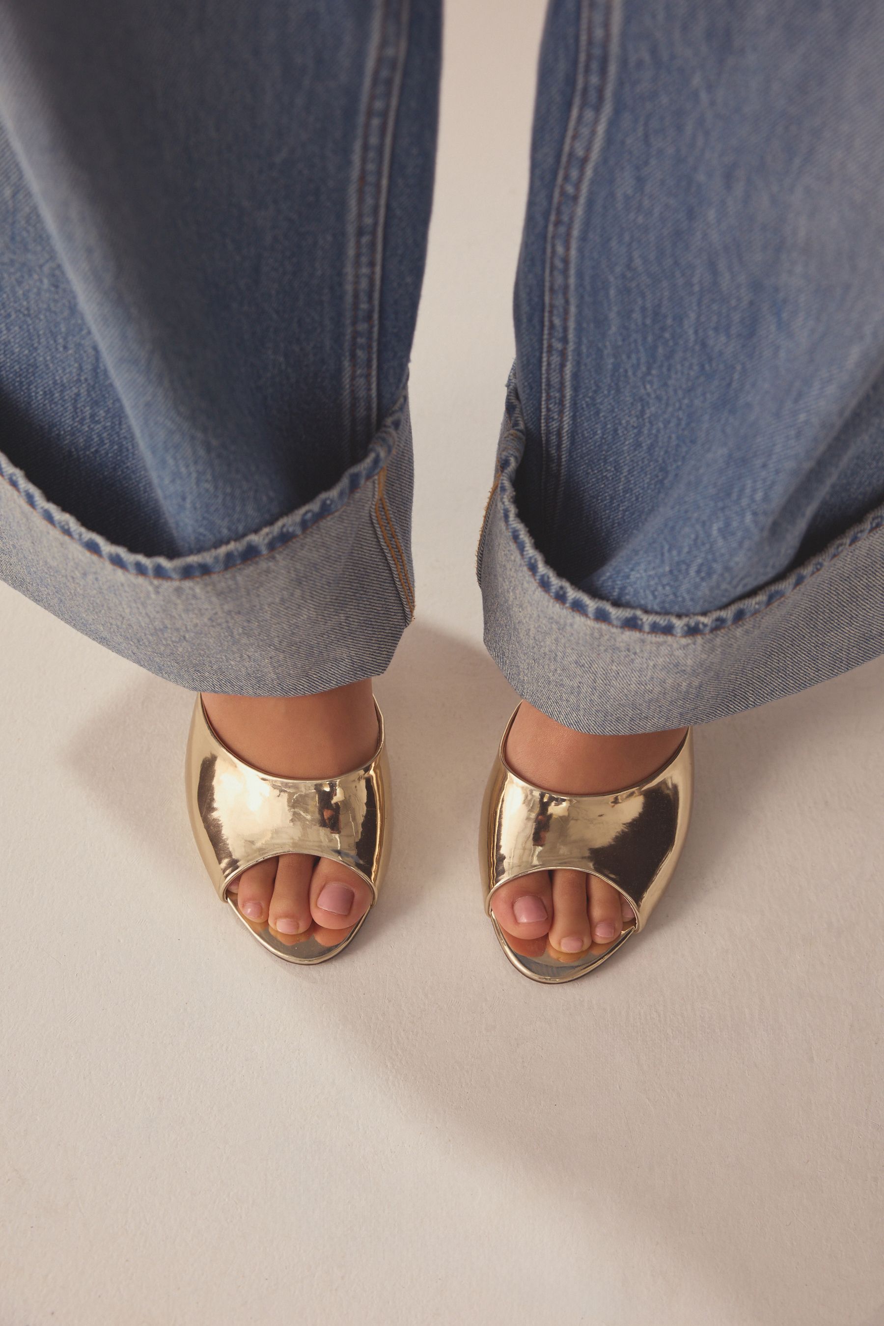 Gold peeptoe new arrivals