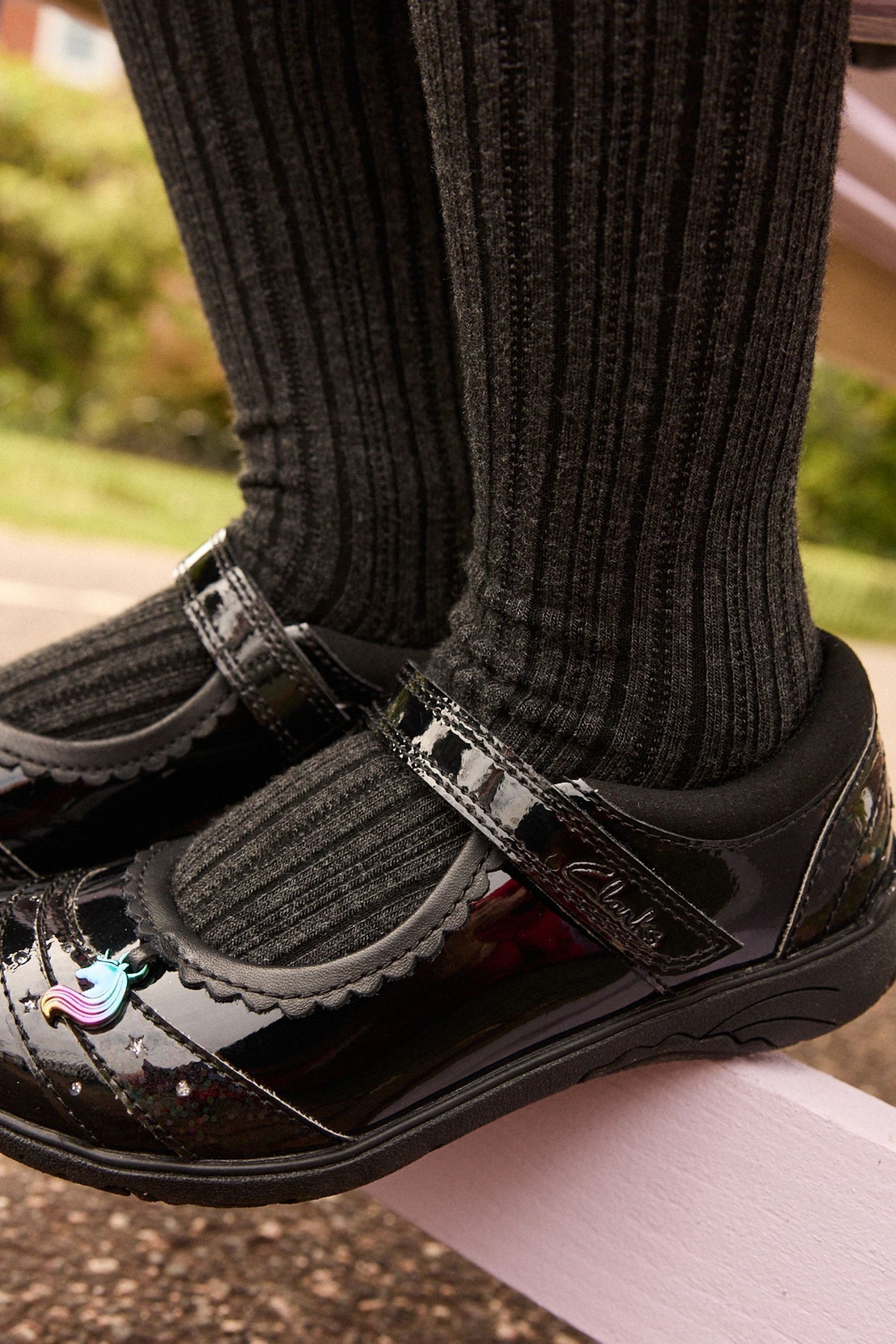 Clarks childrens black patent shoes new arrivals